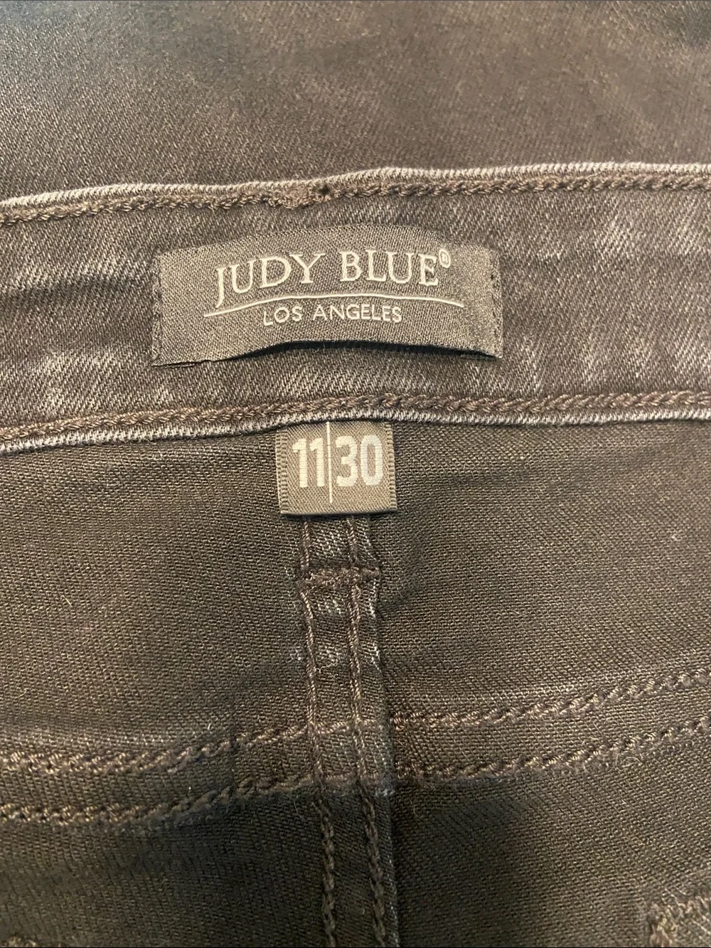 Judy Blue Black Slasher Distressed Boyfriend Fit Jeans Size 11 / 30